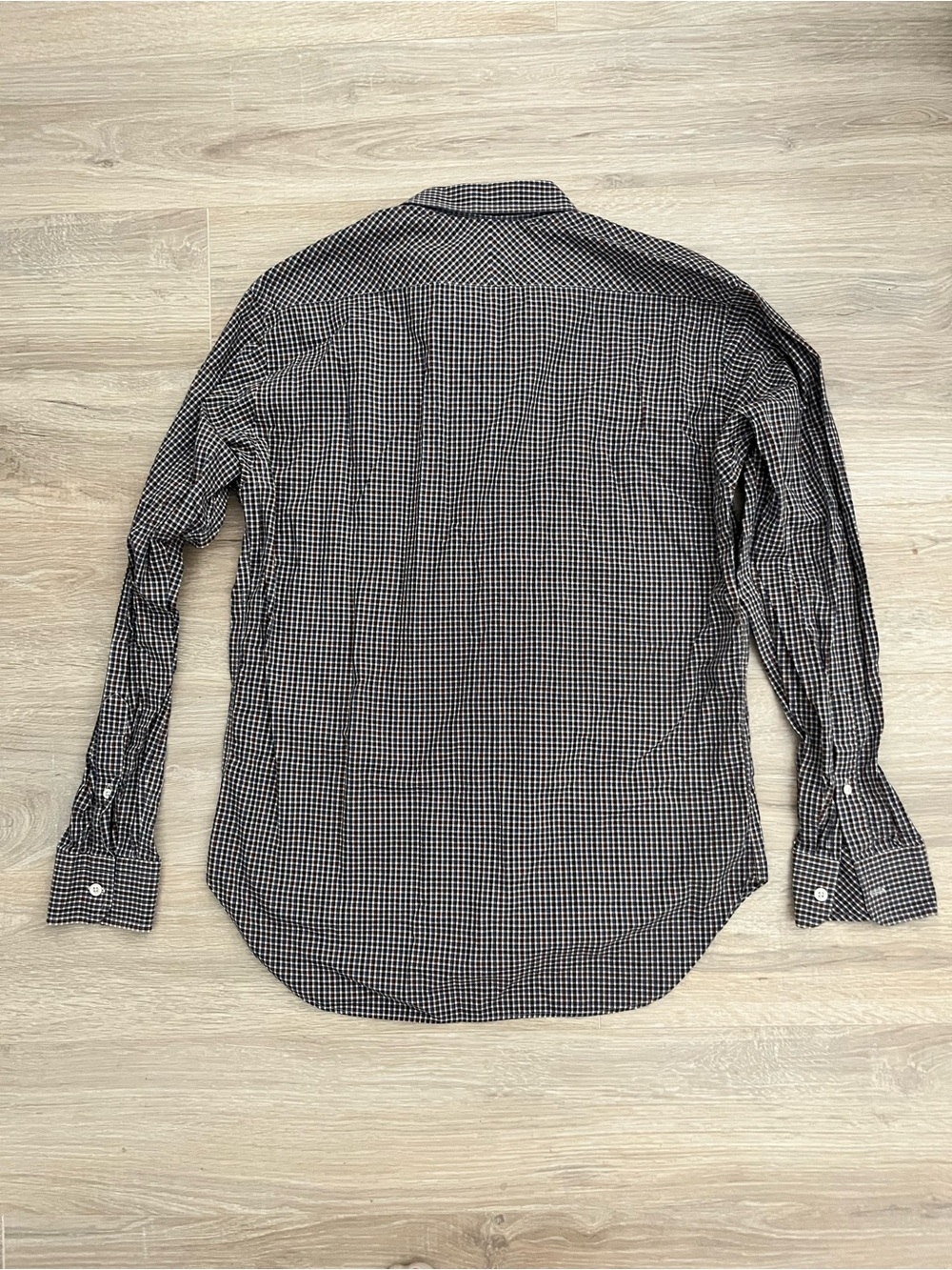 Billy Reid Men’s Blue/Red Check Button Down Long Sleeves Standard Cut - Medium - Picture 3 of 4